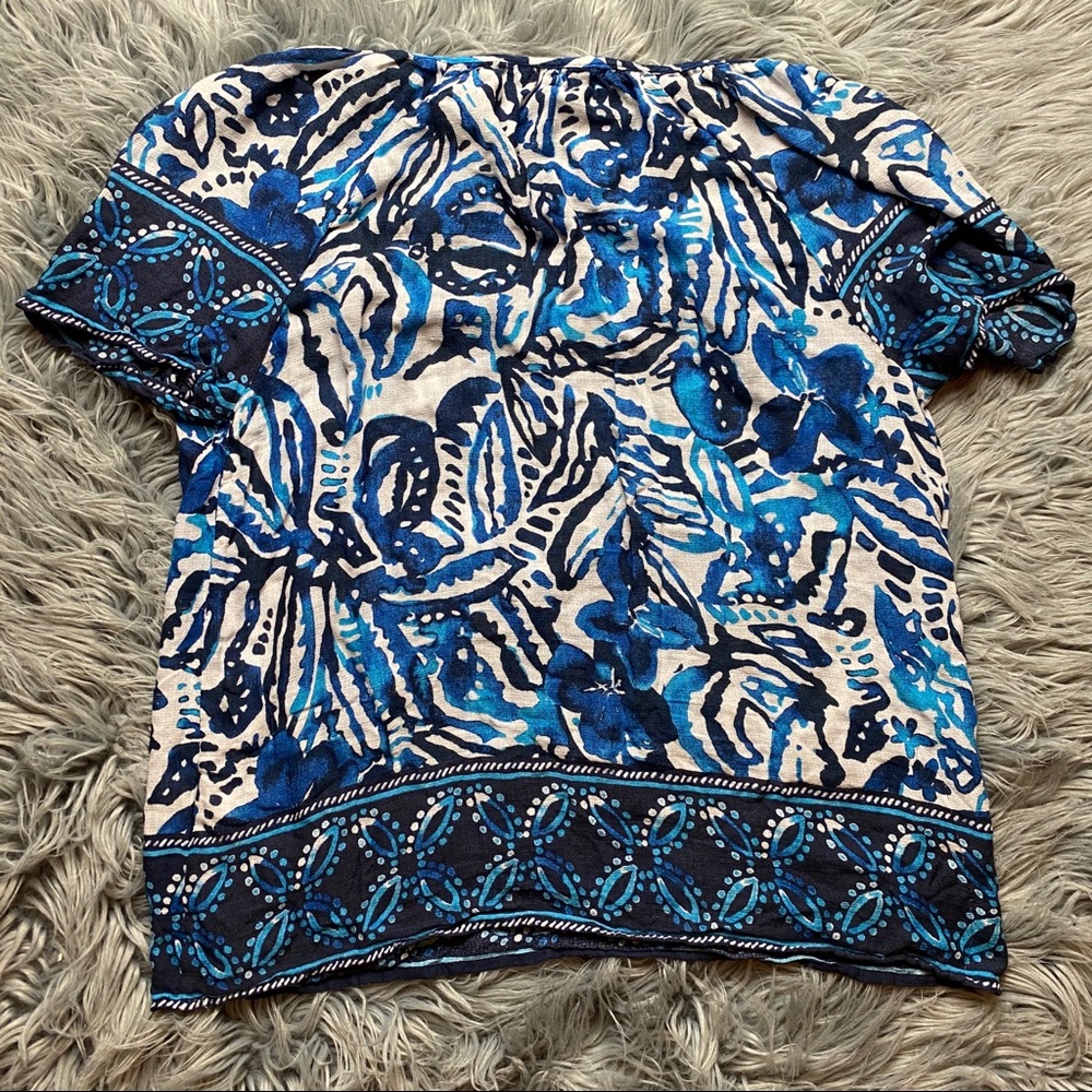 Lucky Brand Floral Short Sleeve Top - Picture 5 of 5